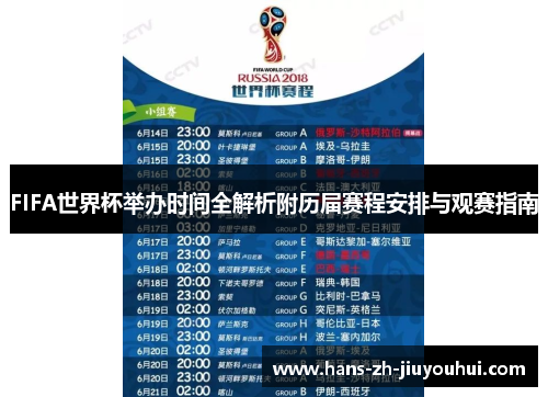 FIFA世界杯举办时间全解析附历届赛程安排与观赛指南